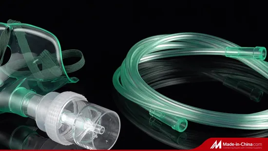 Bm® Médicos desechables de alta calidad Máscara de oxígeno de PVC con tubo ISO13485 CE FDA