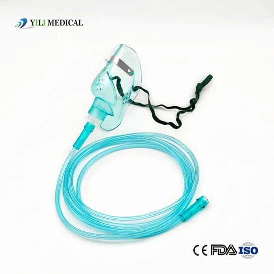 La fábrica CE e ISO aprueban la máscara de oxígeno médica desechable del hospital