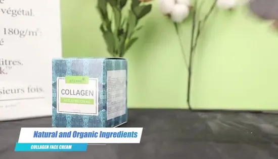 Etiqueta privada antienvejecimiento, antiarrugas, blanqueamiento, crema facial de colágeno, cuidado de la piel, crema facial orgánica natural para la cara